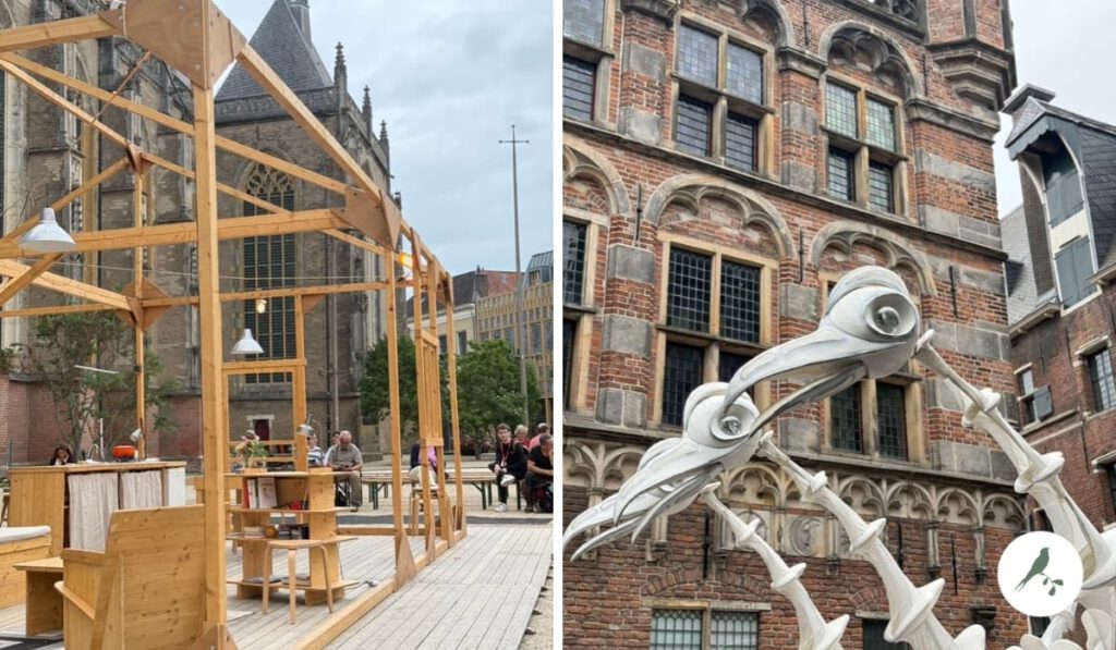 Kunst en straattheater tijdens Deventer Op Stelten in de historische binnenstad